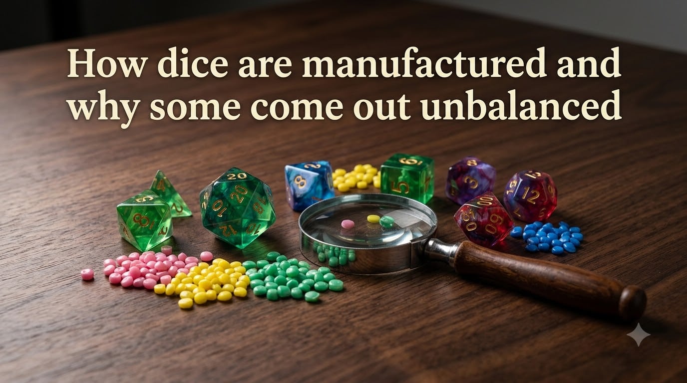 How dice are manufactured and why some come out unbalanced