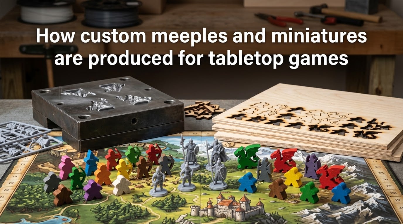 How custom meeples and miniatures are produced for tabletop games