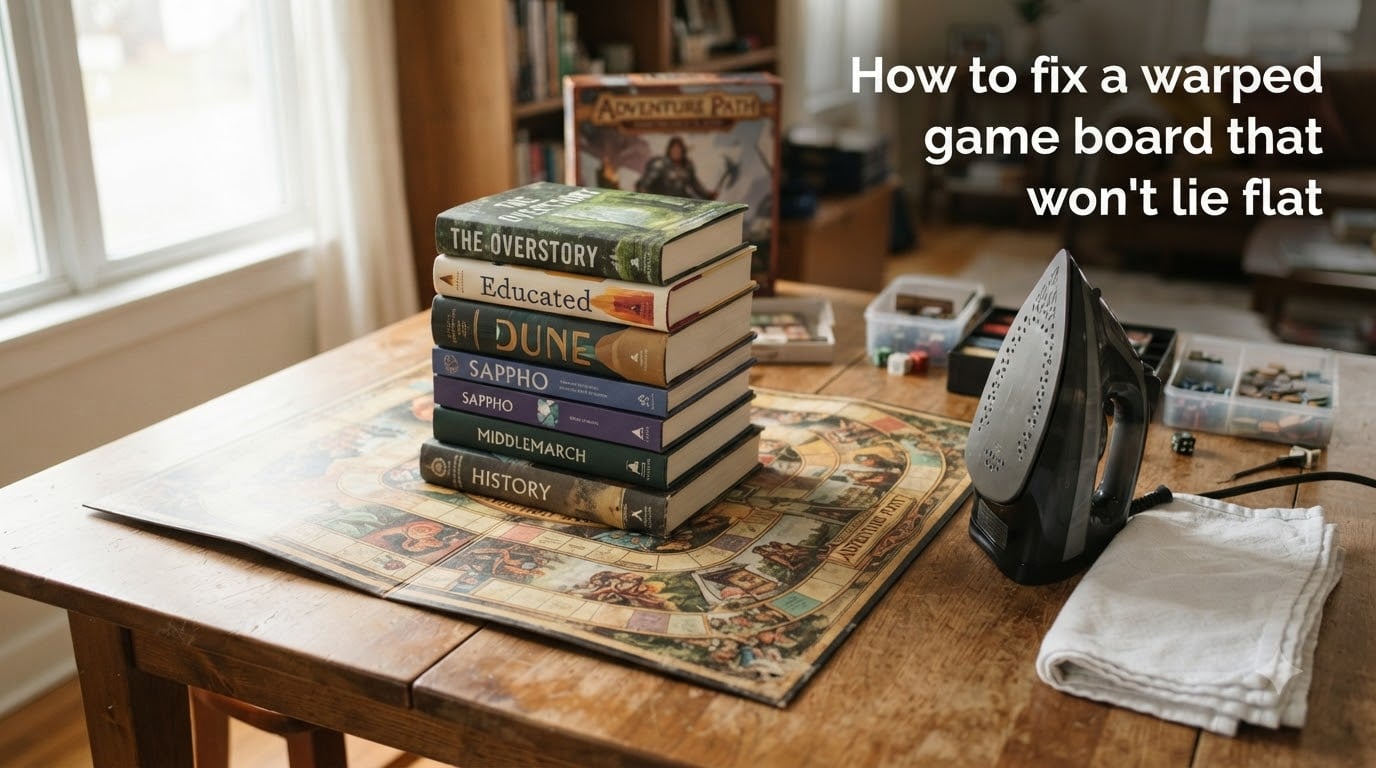 How to fix a warped game board that won't lie flat