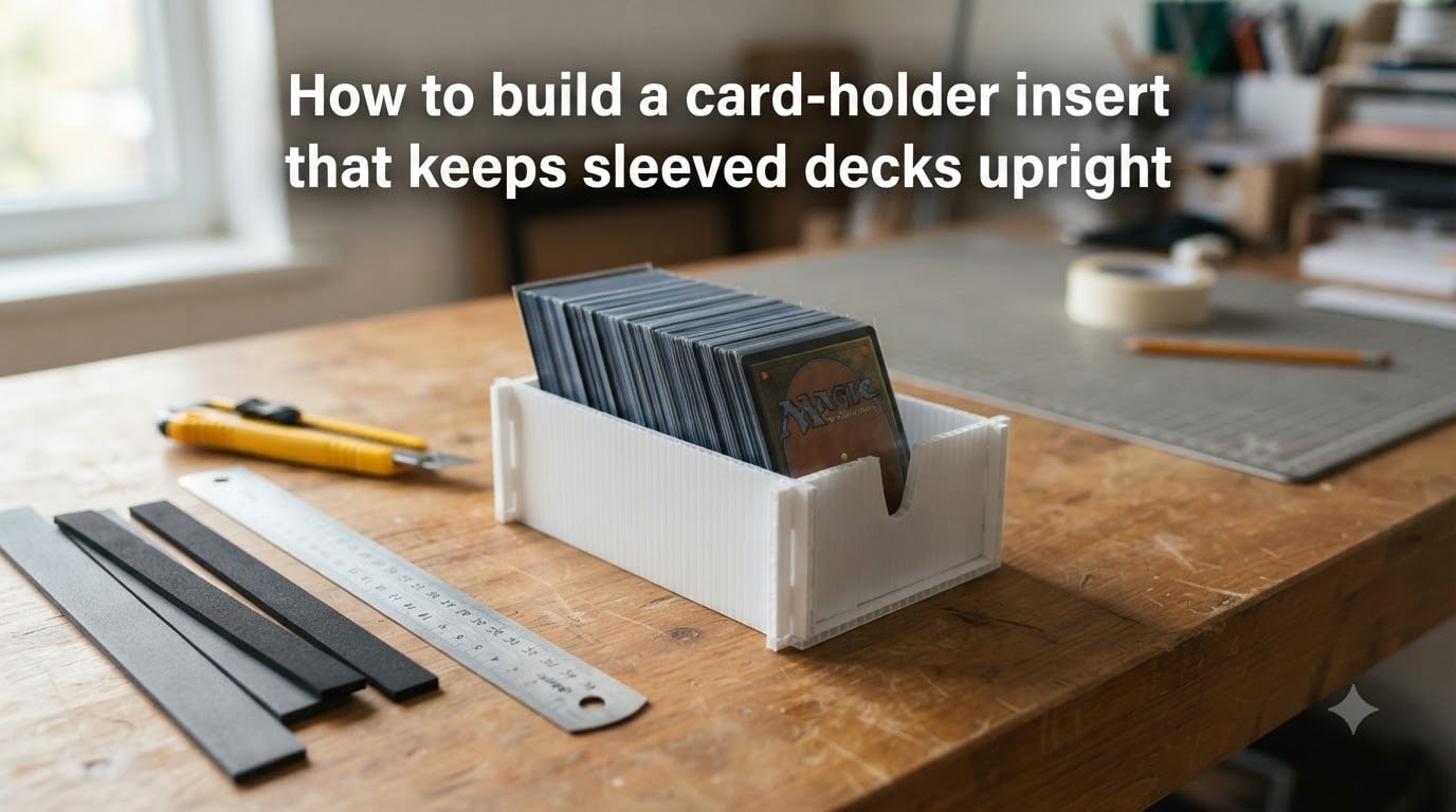 How to build a card-holder insert that keeps sleeved decks upright