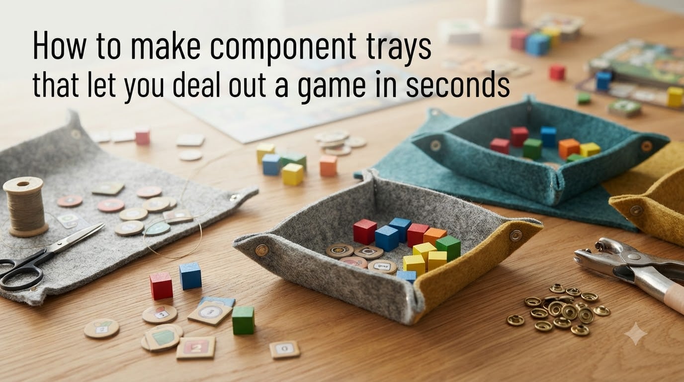 How to make component trays that let you deal out a game in seconds