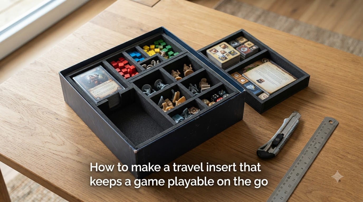 How to make a travel insert that keeps a game playable on the go