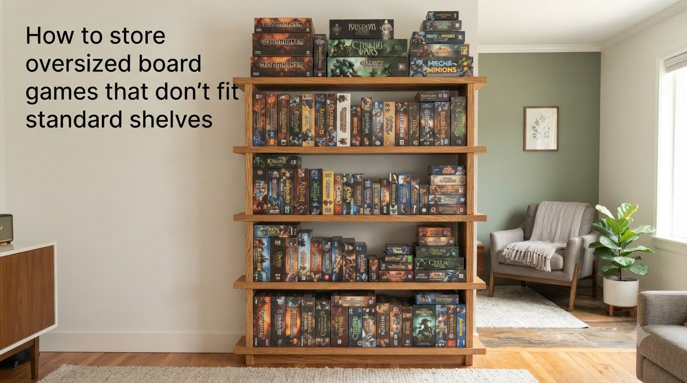 How to store oversized board games that don't fit standard shelves