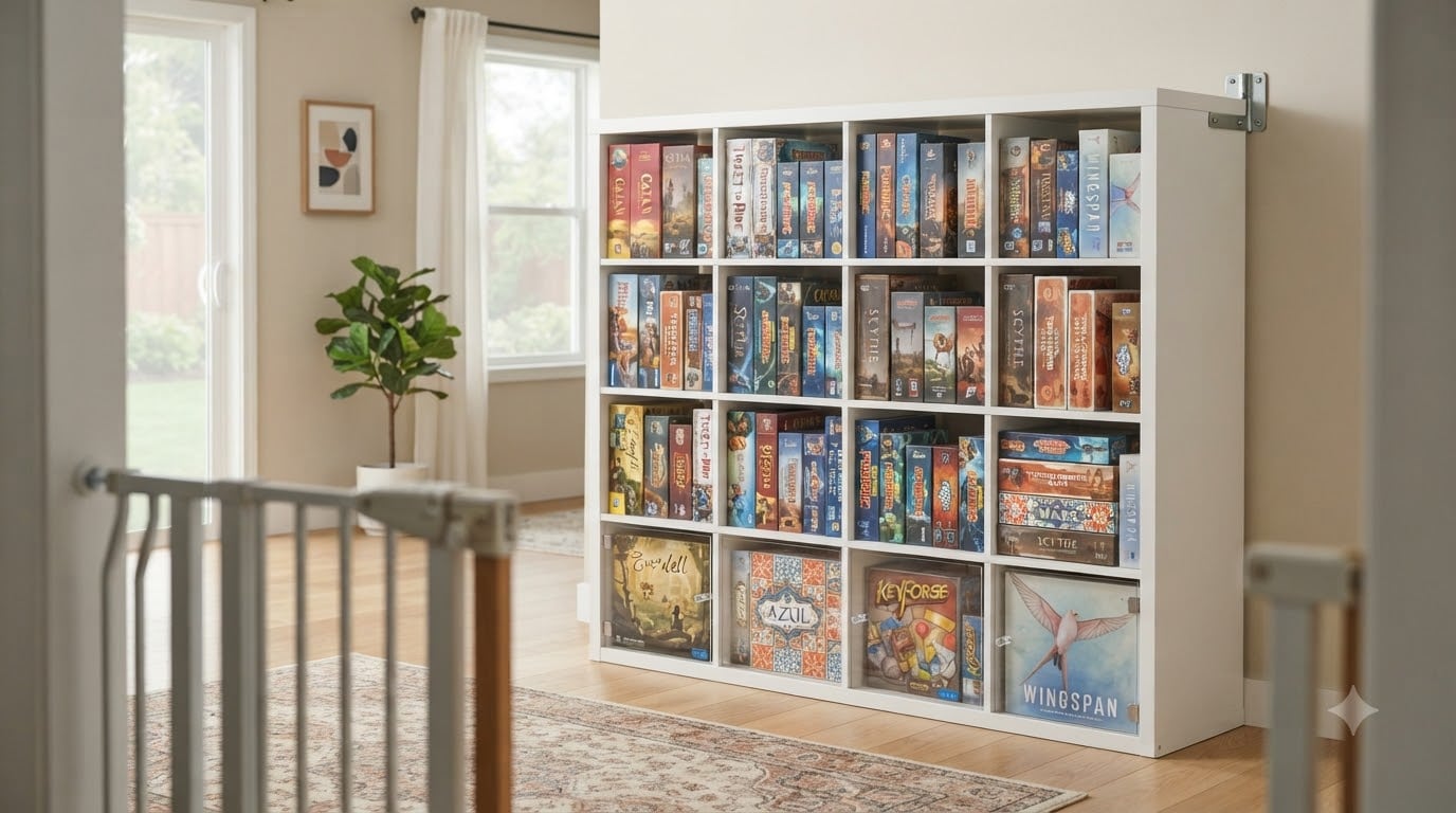 How to childproof a board game shelf so kids can't wreck the collection