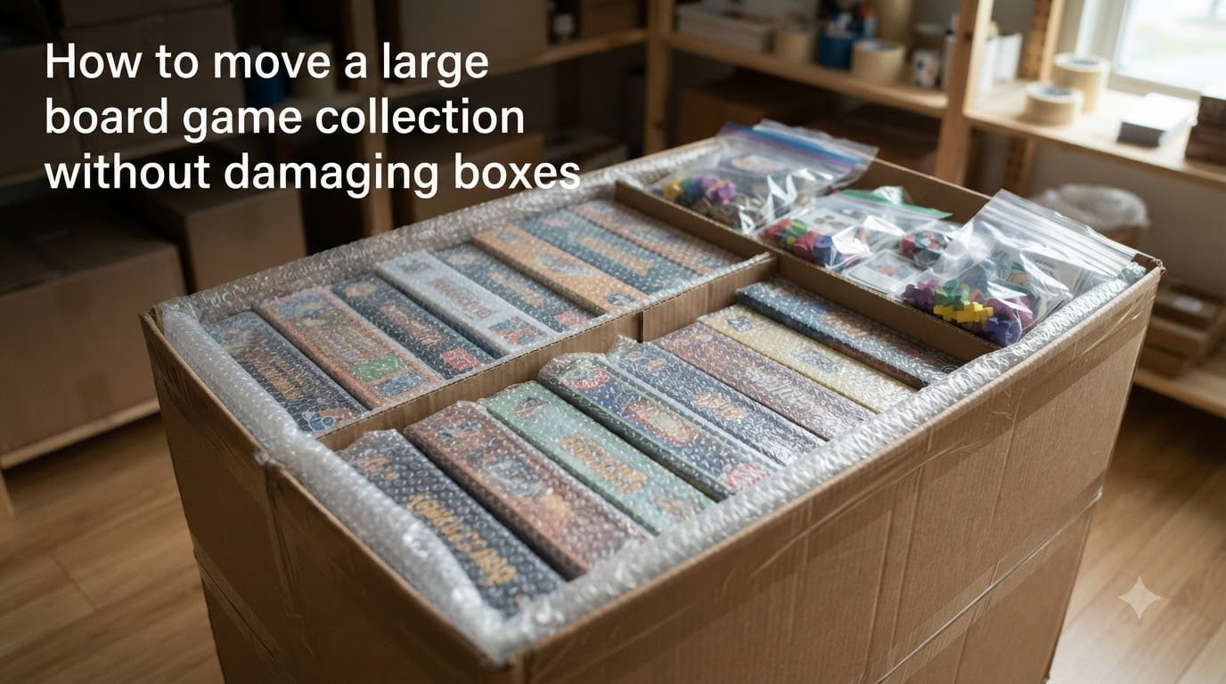 How to move a large board game collection without damaging boxes