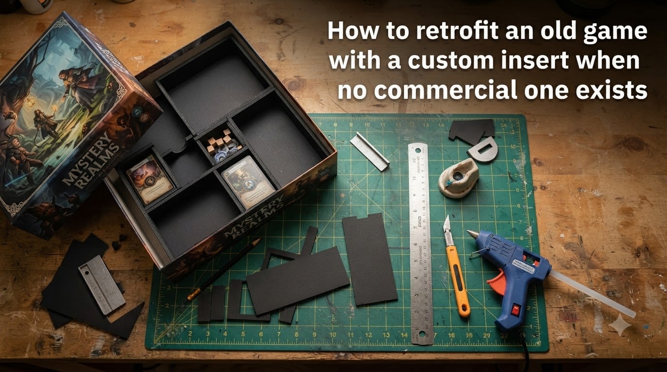 How to retrofit an old game with a custom insert when no commercial one exists