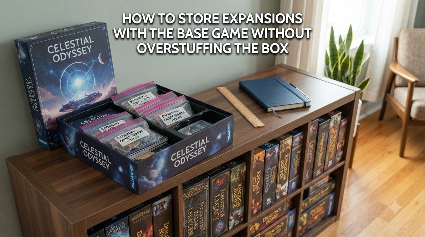 How to store expansions with the base game without overstuffing the box