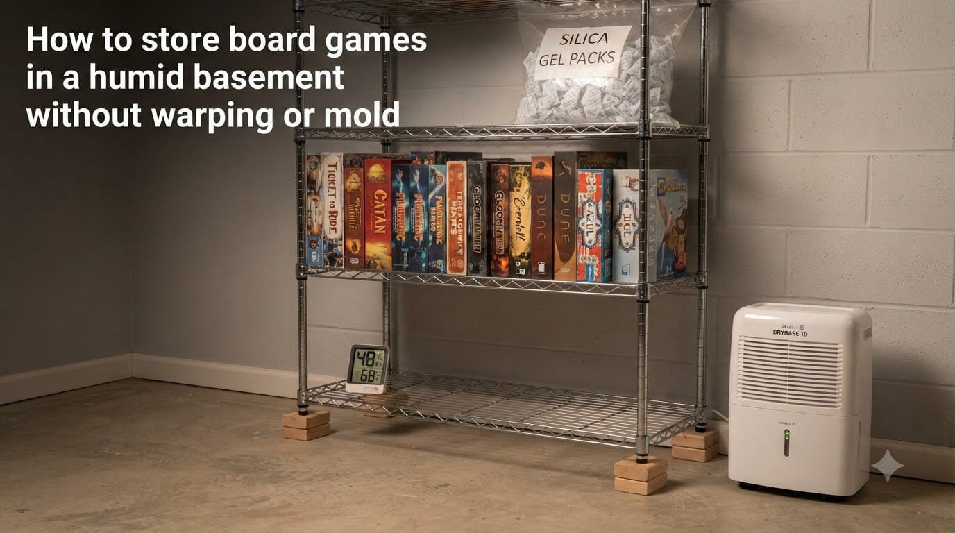 How to store board games in a humid basement without warping or mold