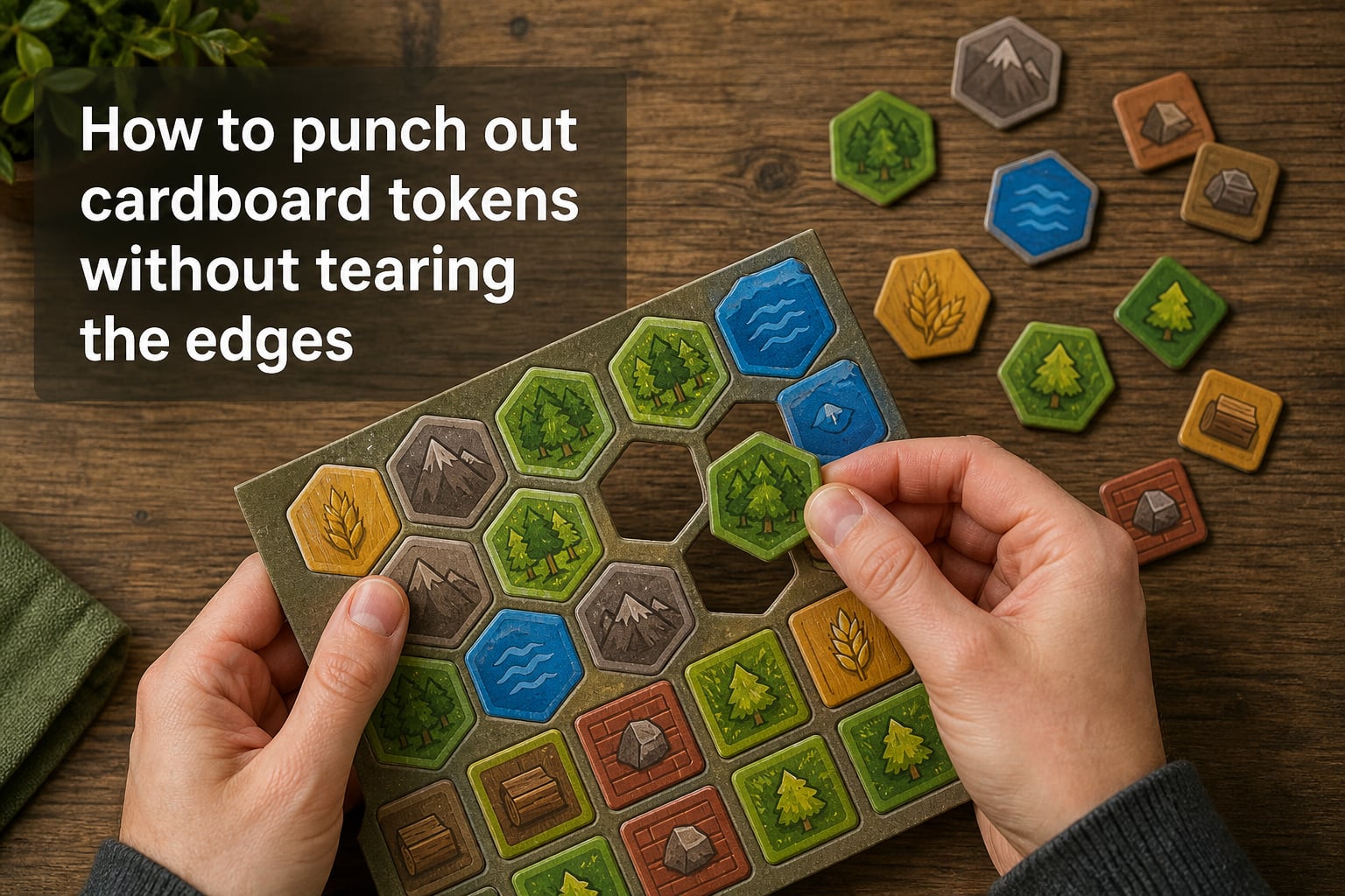 How to punch out cardboard tokens without tearing the edges