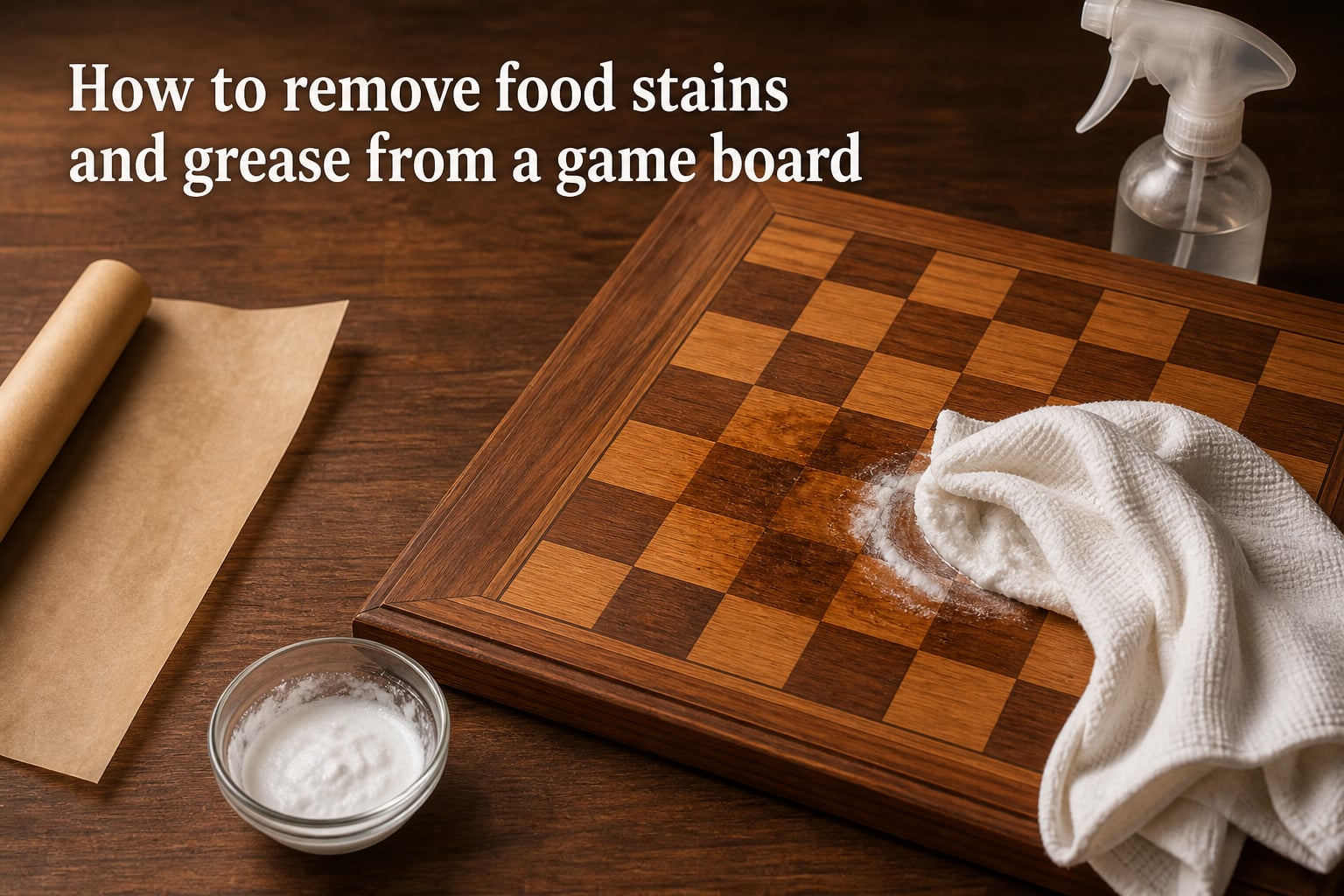 How to remove food stains and grease from a game board