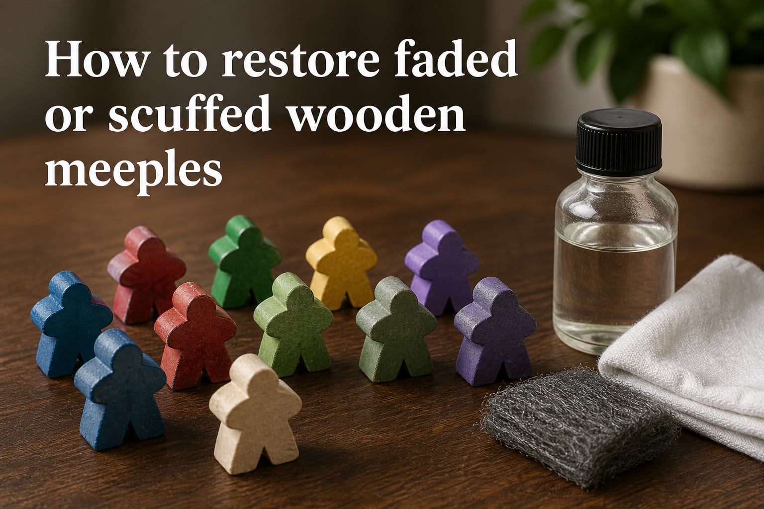 How to restore faded or scuffed wooden meeples