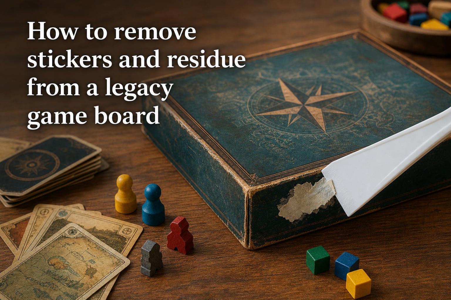 How to remove stickers and residue from a legacy game board