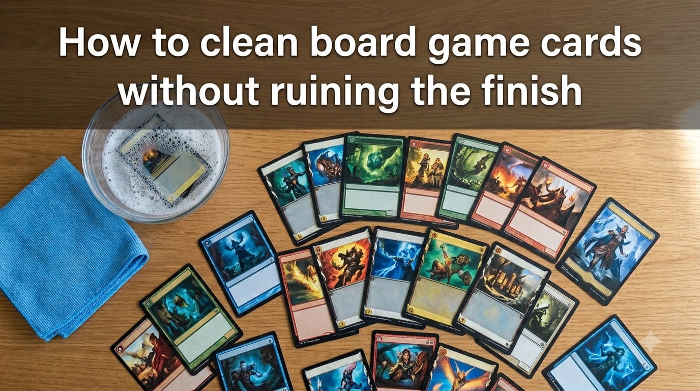 How to clean board game cards without ruining the finish