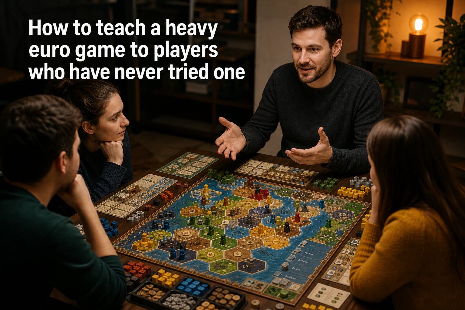 How to teach a heavy euro game to players who have never tried one