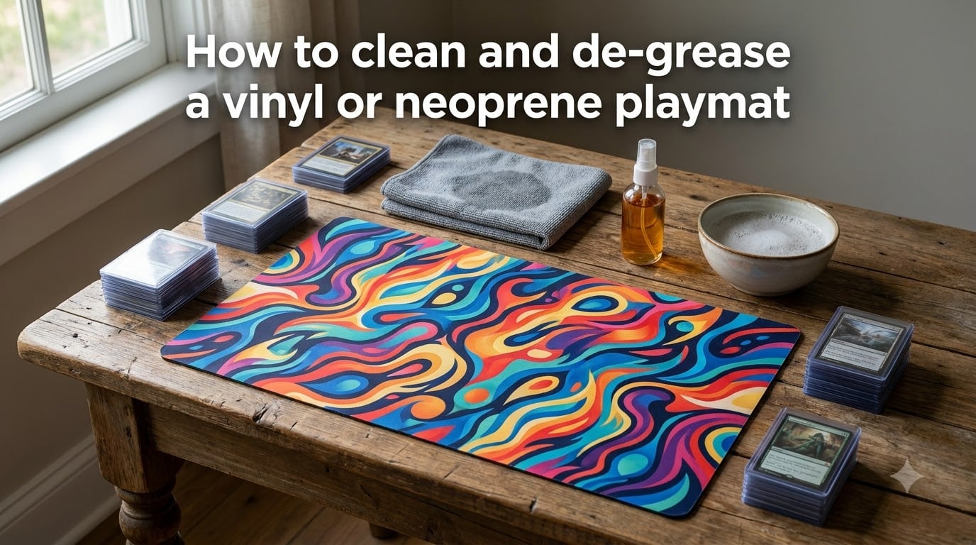 How to clean and de-grease a vinyl or neoprene playmat