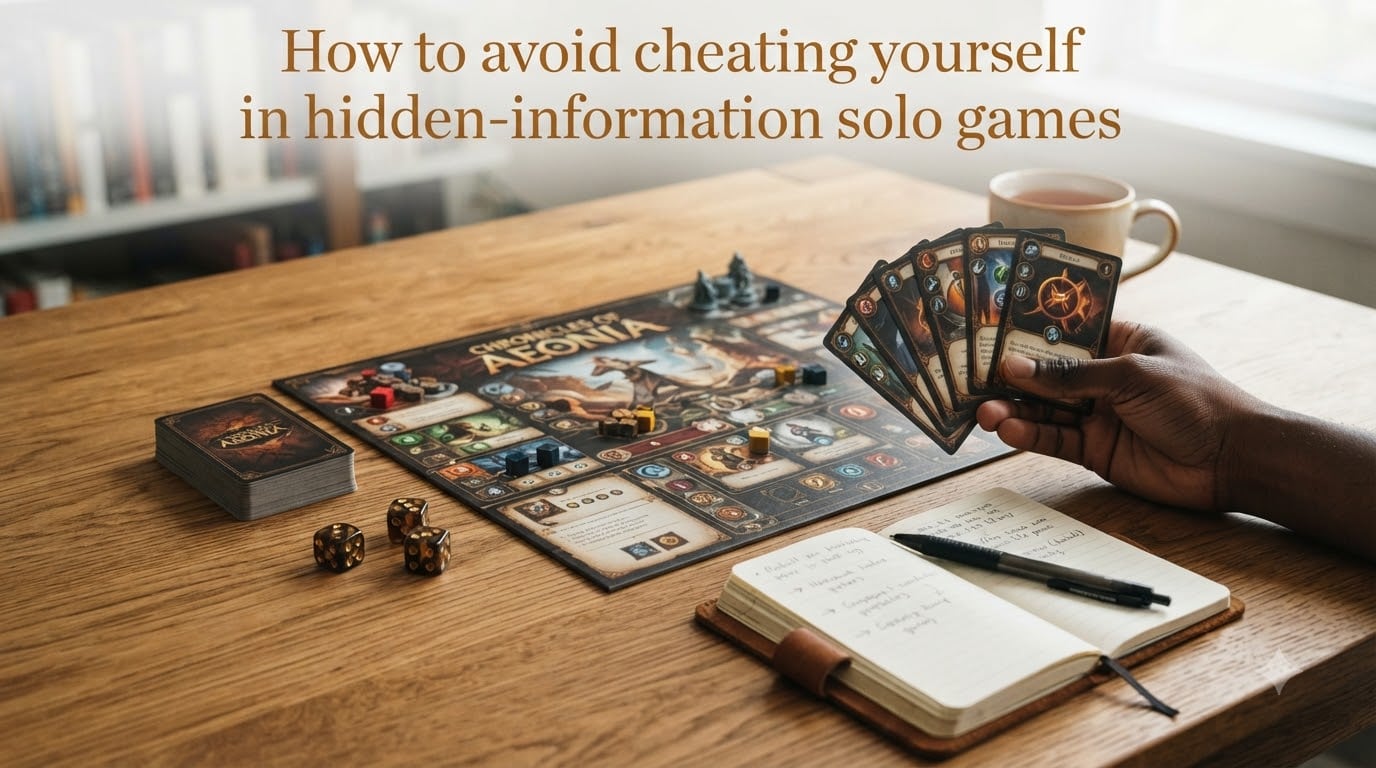 How to avoid cheating yourself in hidden-information solo games