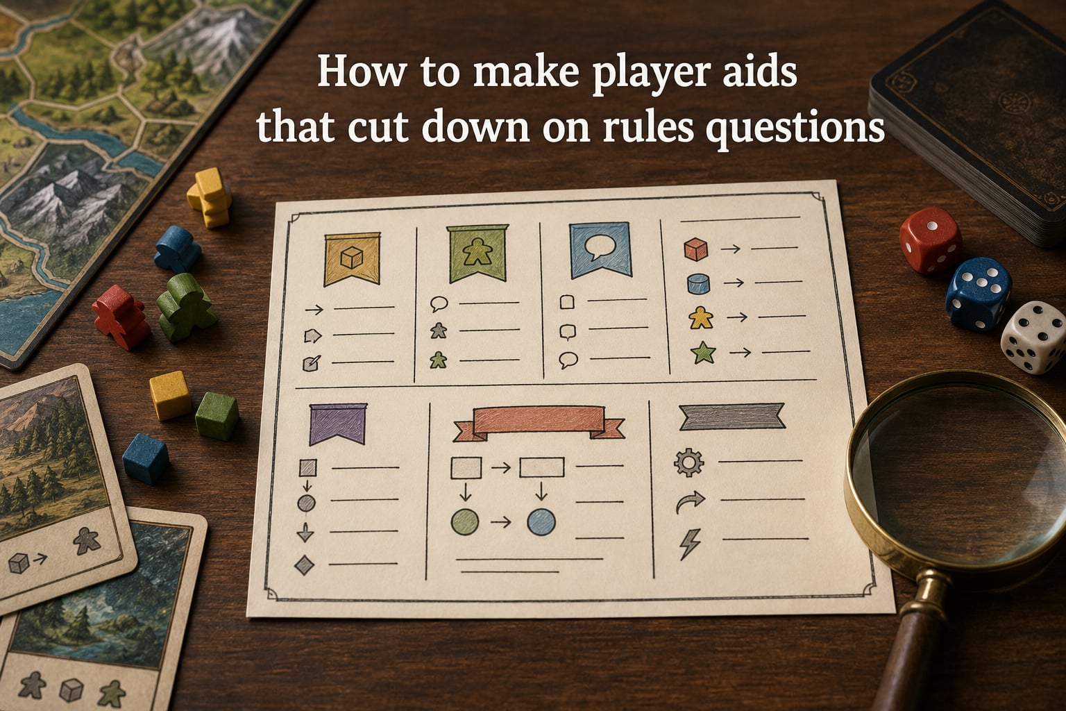How to make player aids that cut down on rules questions