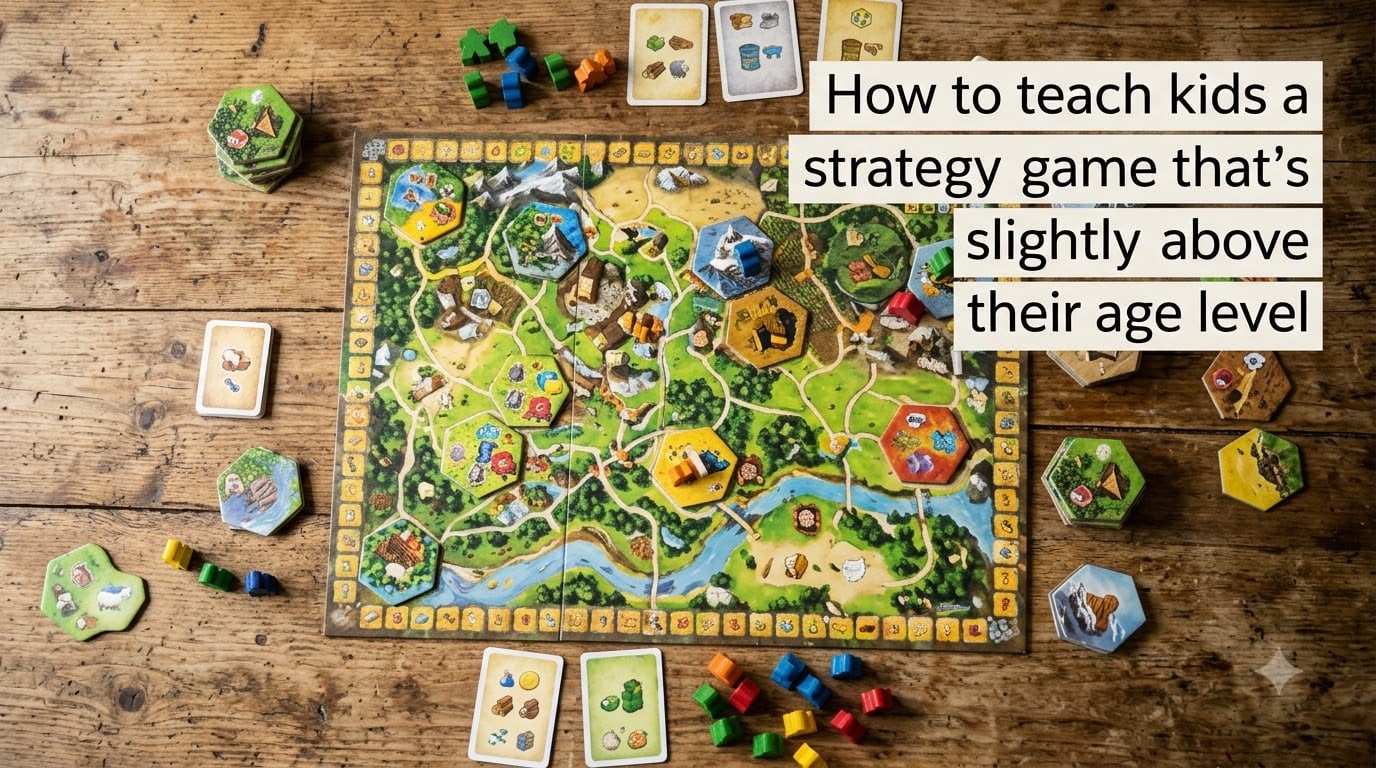 How to teach kids a strategy game that's slightly above their age level