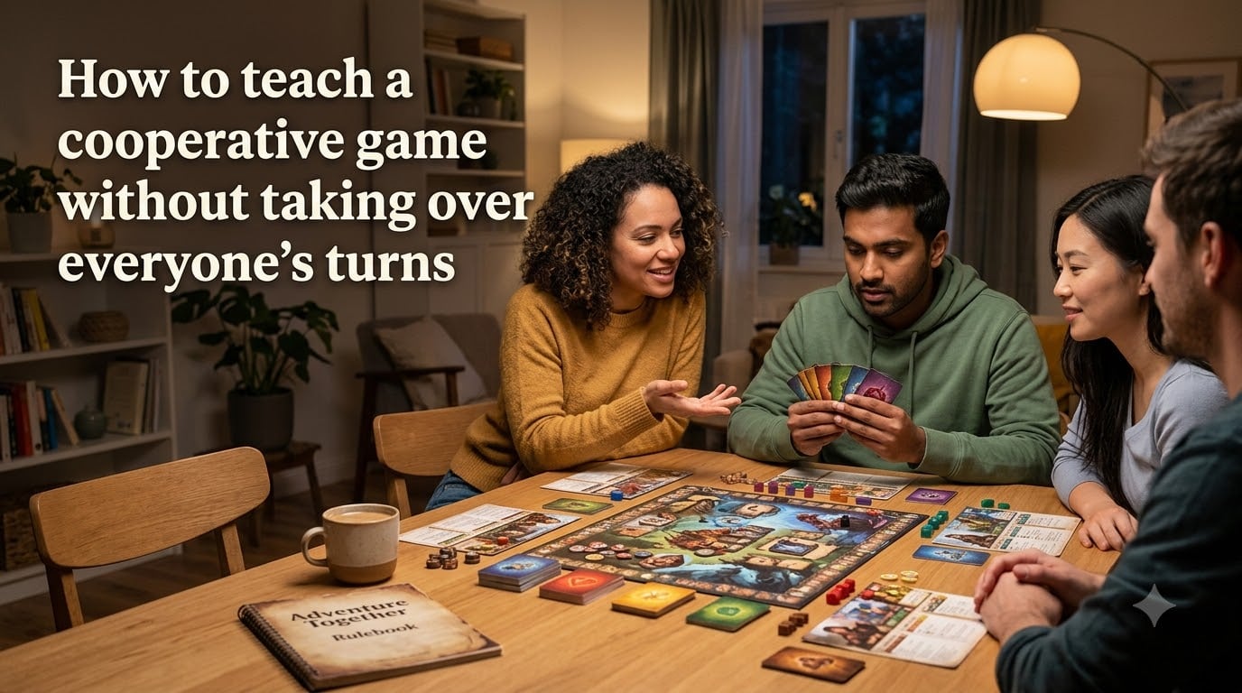 How to teach a cooperative game without taking over everyone's turns