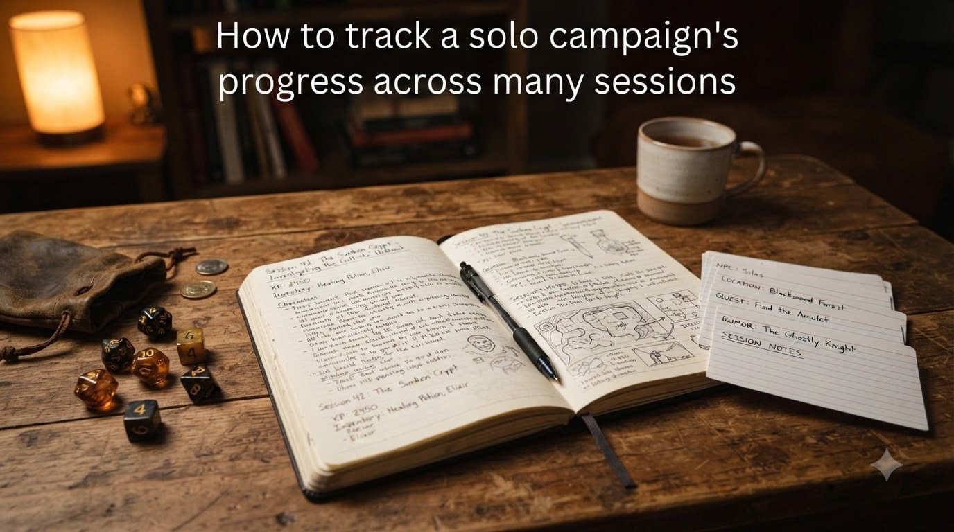 How to track a solo campaign's progress across many sessions