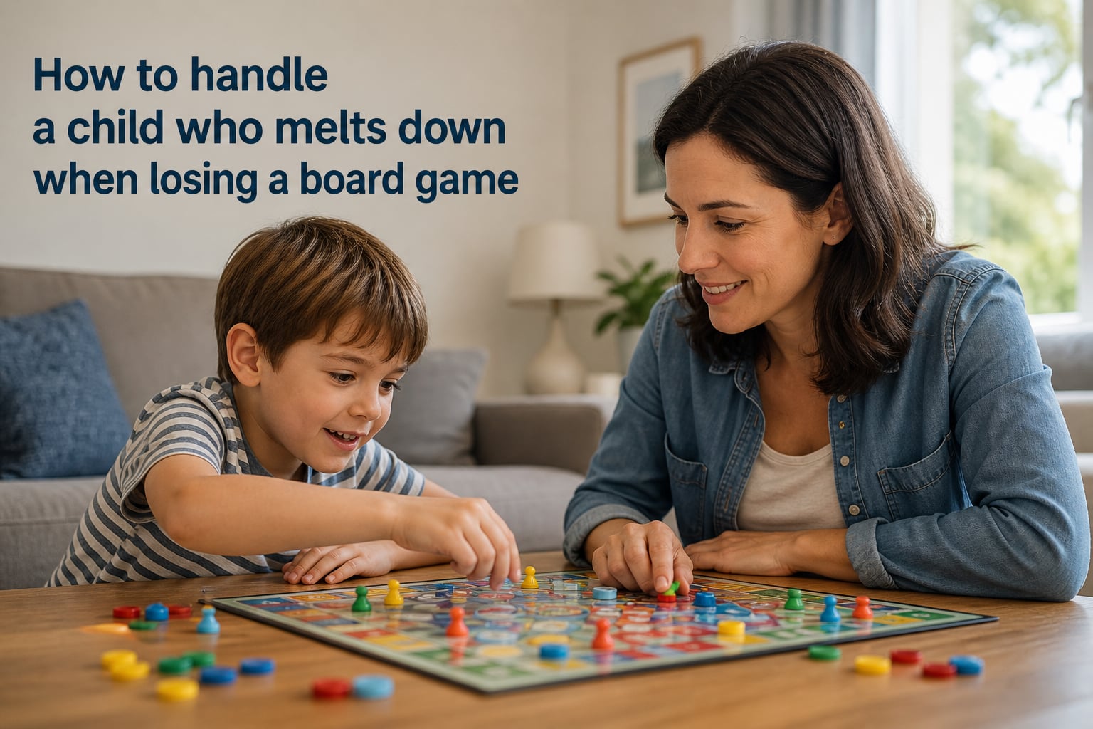 How to handle a child who melts down when losing a board game