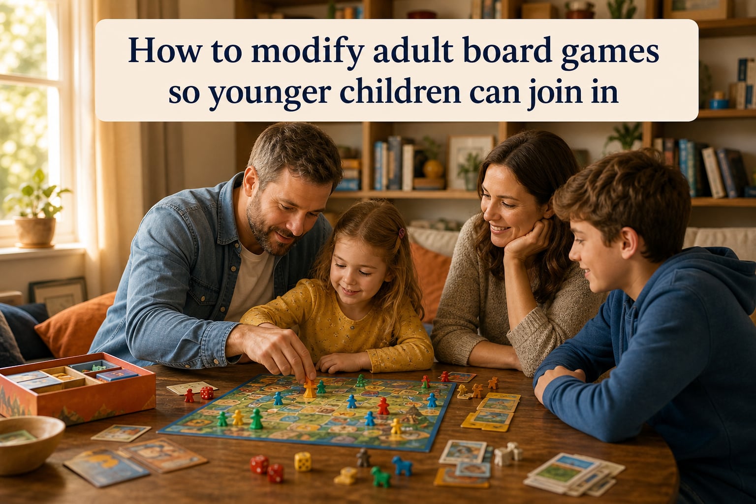How to modify adult board games so younger children can join in