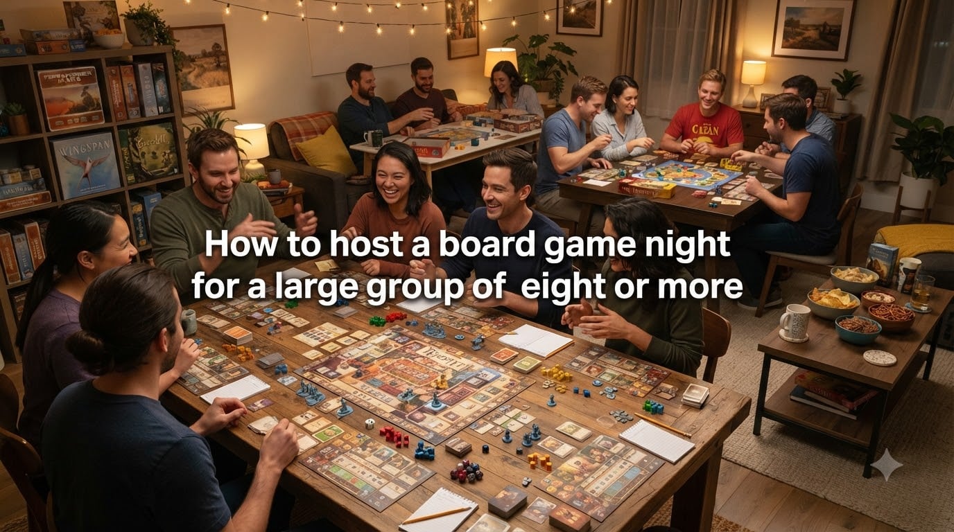 How to host a board game night for a large group of eight or more