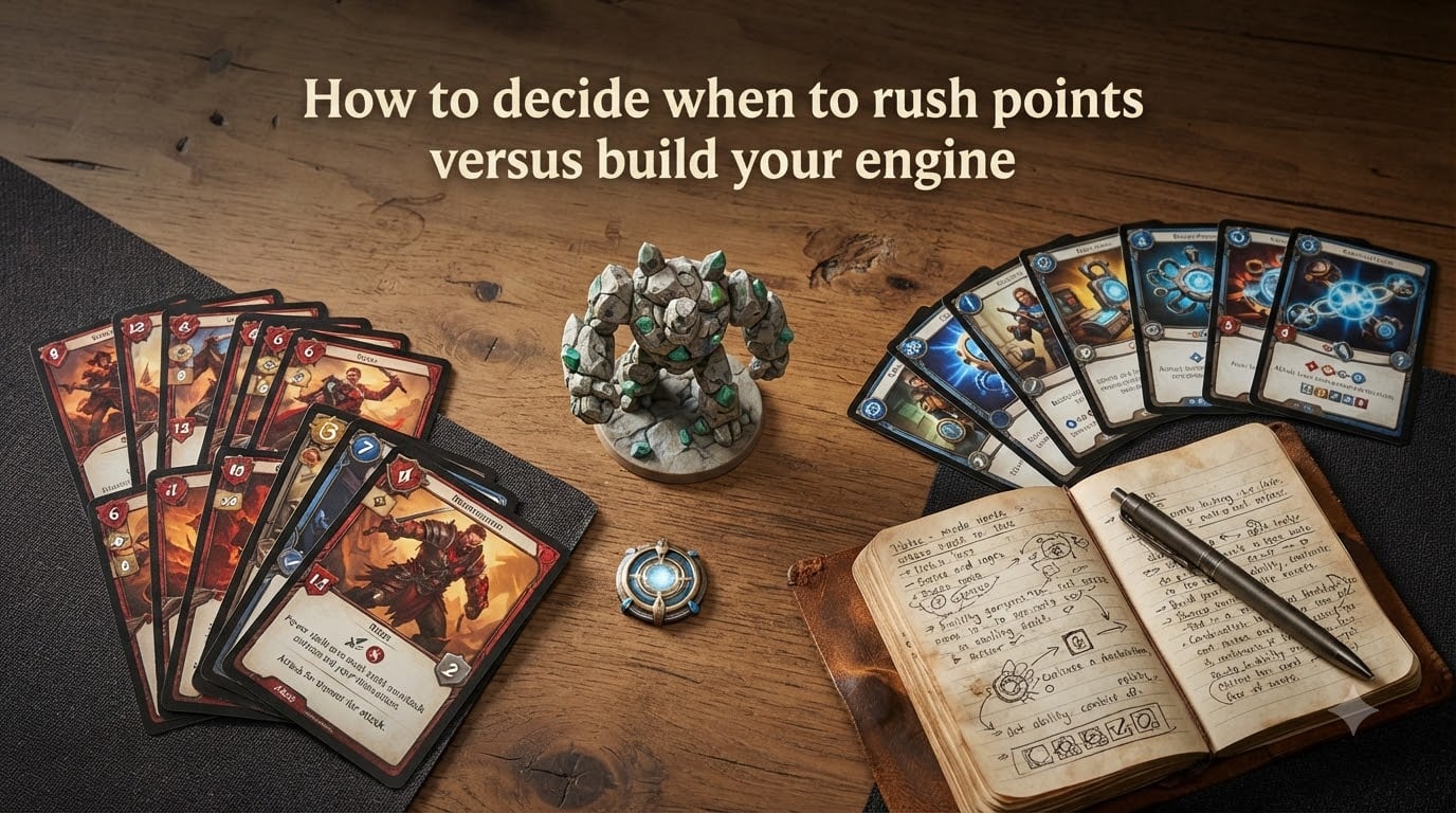How to decide when to rush points versus build your engine