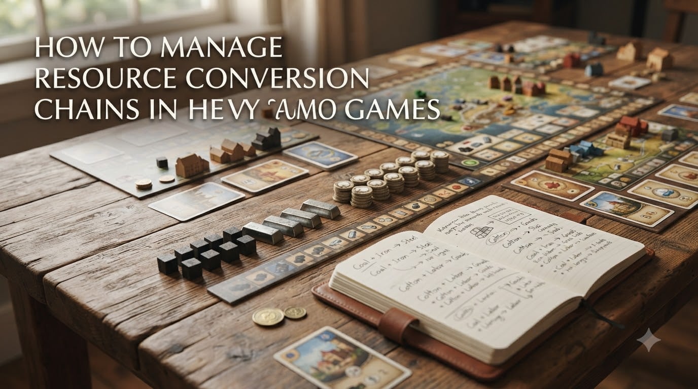 How to manage resource conversion chains in heavy euro games