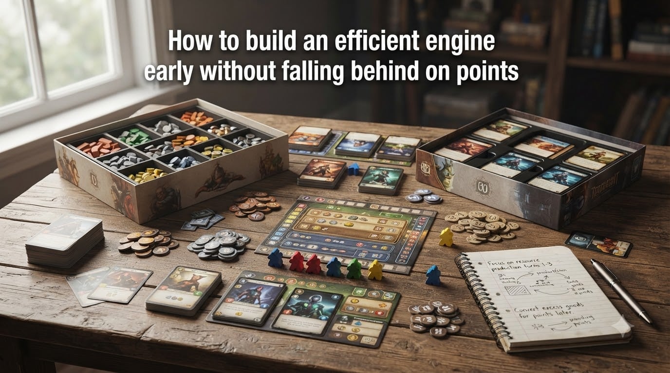 How to build an efficient engine early without falling behind on points