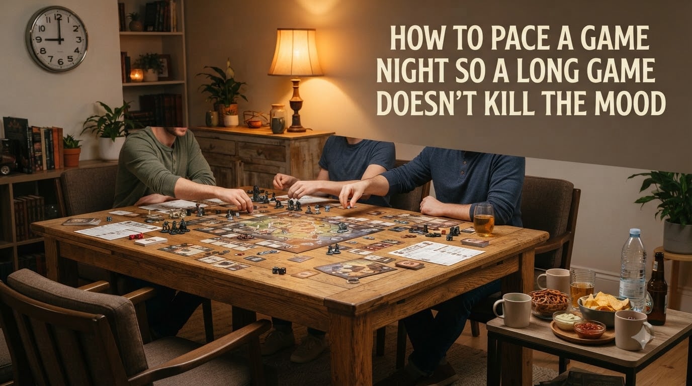 How to pace a game night so a long game doesn't kill the mood