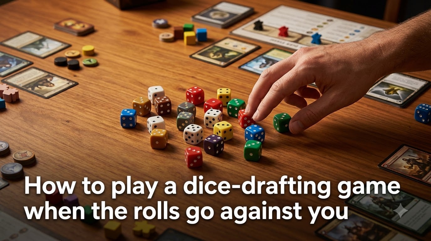 How to play a dice-drafting game when the rolls go against you