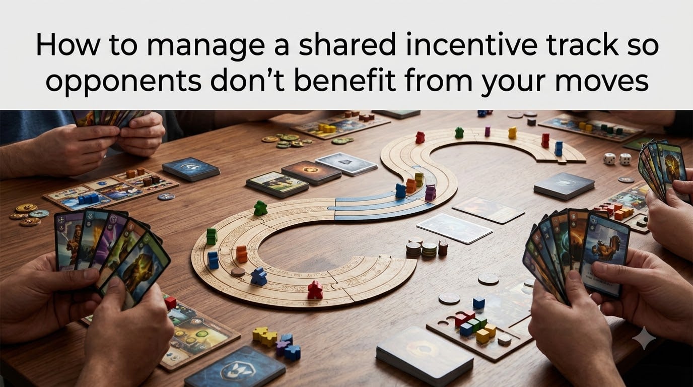 How to manage a shared incentive track so opponents don't benefit from your moves