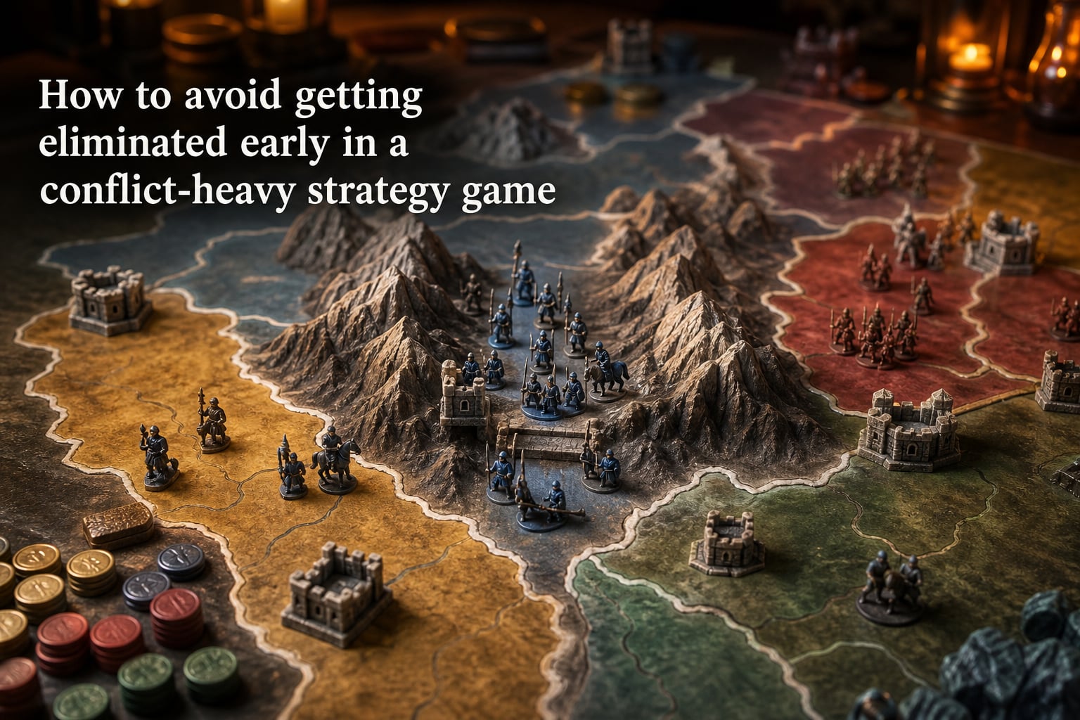 How to avoid getting eliminated early in a conflict-heavy strategy game