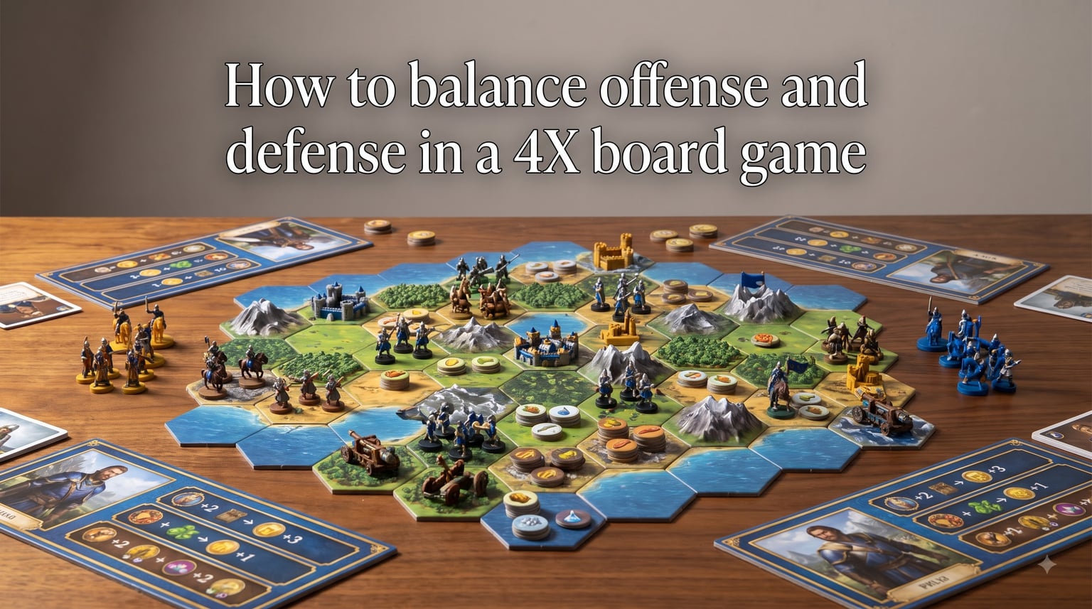 How to balance offense and defense in a 4X board game