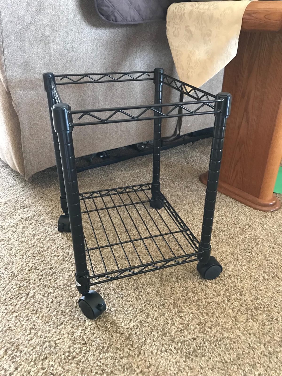 Safco Compact Rolling Cart, Fits Letter and Legal-Size Hanging Folders, Mobile File Storage, Steel, Black customer photo 2
