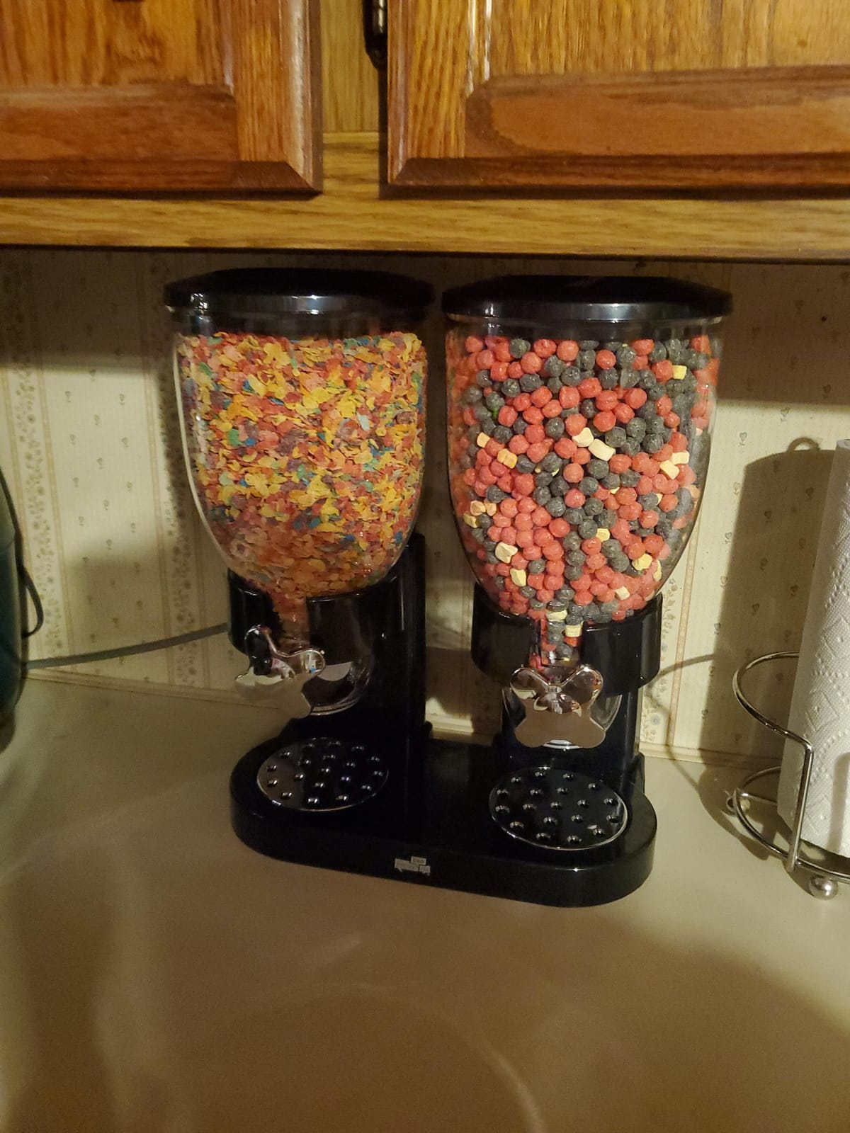 ZevrO Dry Food & Cereal Dispenser, 4.4 Cups, Black/Chrome, Original Dual customer photo 2