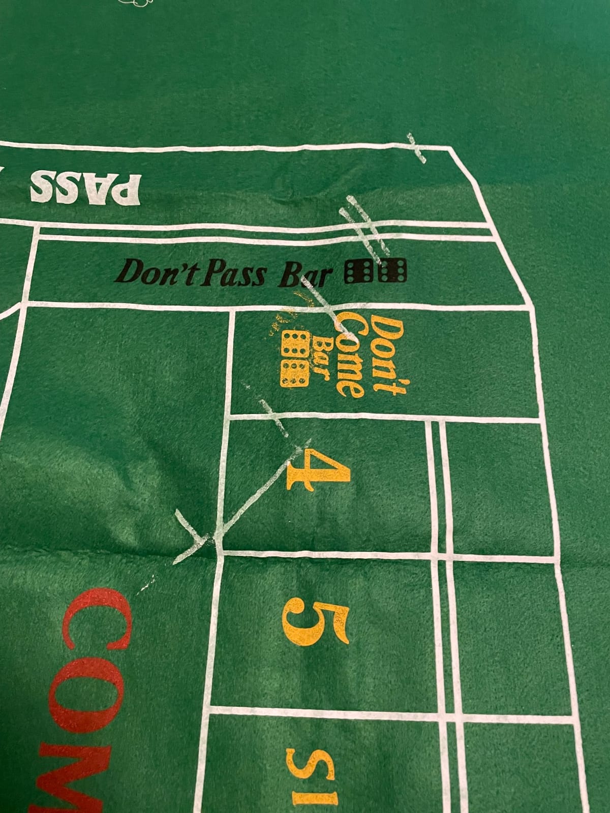 Craps & Roulette 2-Sided Casino Felt Layout customer photo 2