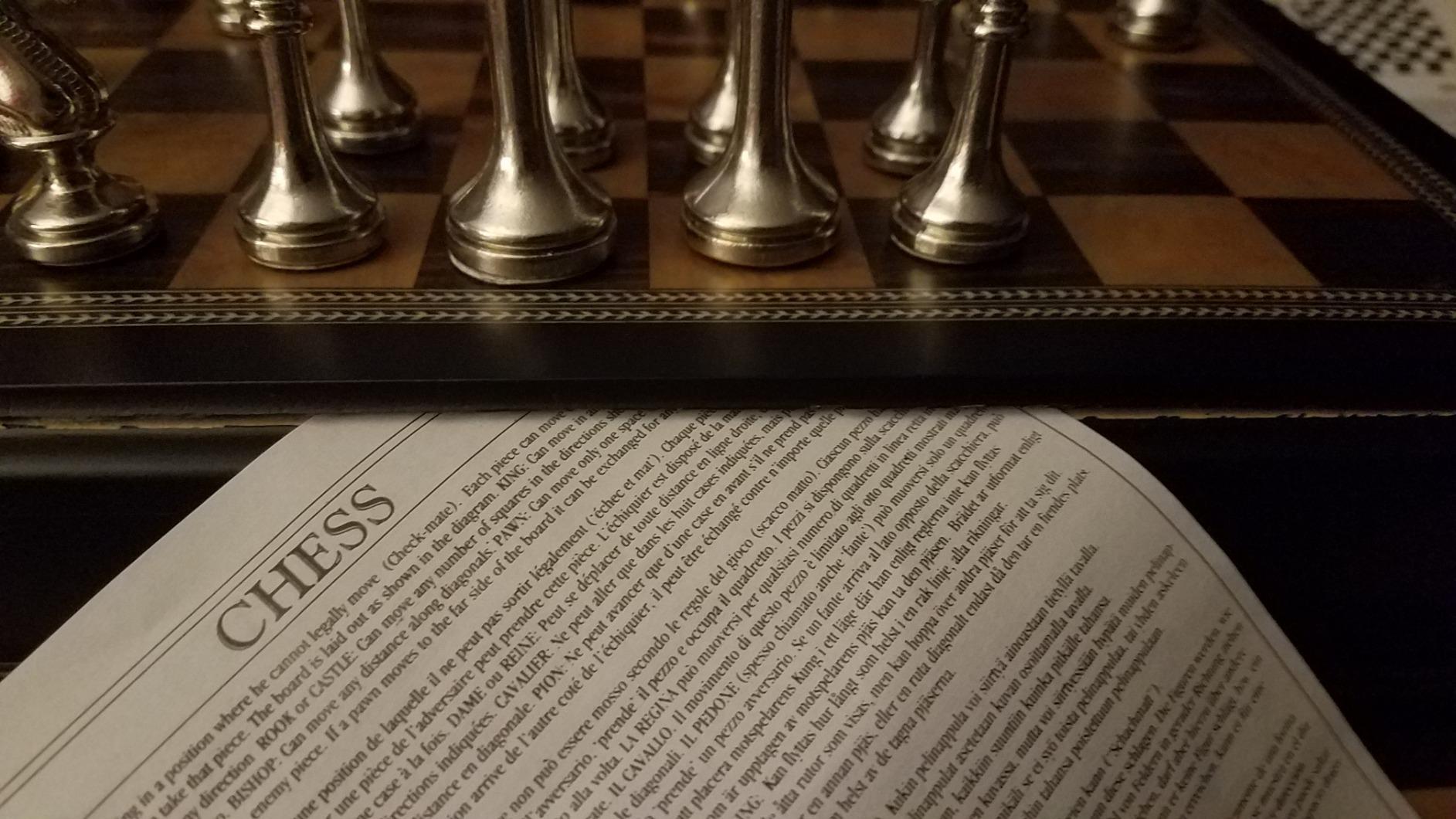 Grace Chess Inlaid Wood Board Game Set with Metal Pieces, Medium 12 x 12 Inch customer photo 2