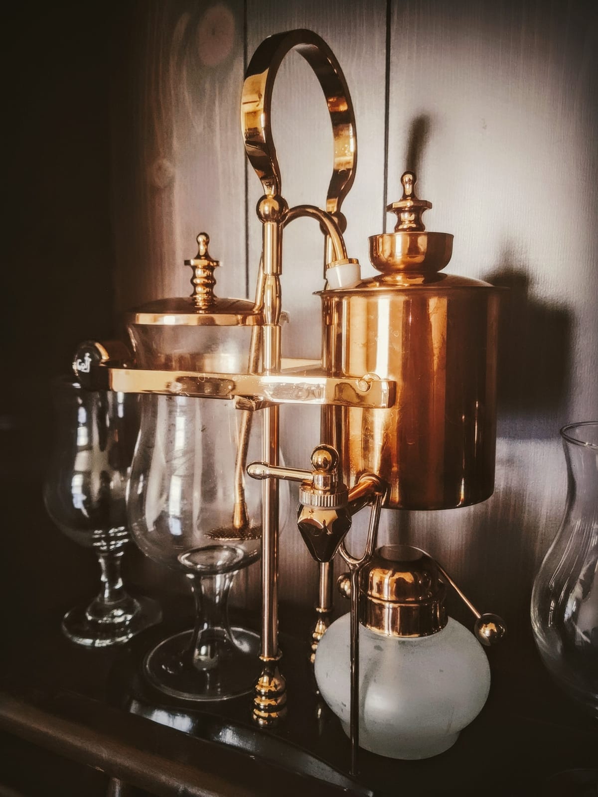Diguo Belgian/Belgium Balance Siphon/Syphon Coffee Maker. Elegant Double Ridged Fulcrum with Tee handle customer photo 1