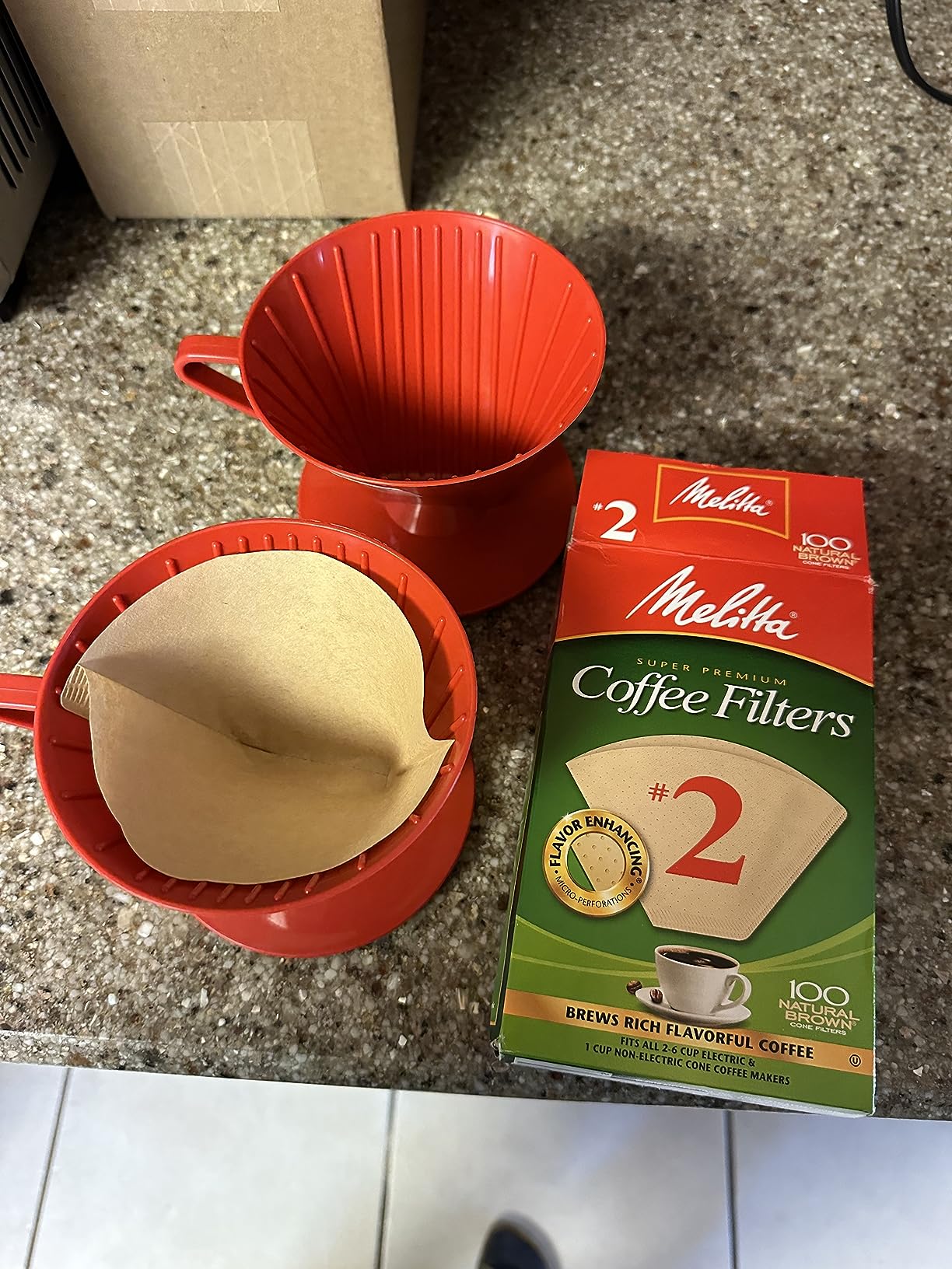 Fino Pour-Over Coffee Brewing Filter Cone, Number 1-Size, Red, Brews 1 to 2-Servings customer photo 2