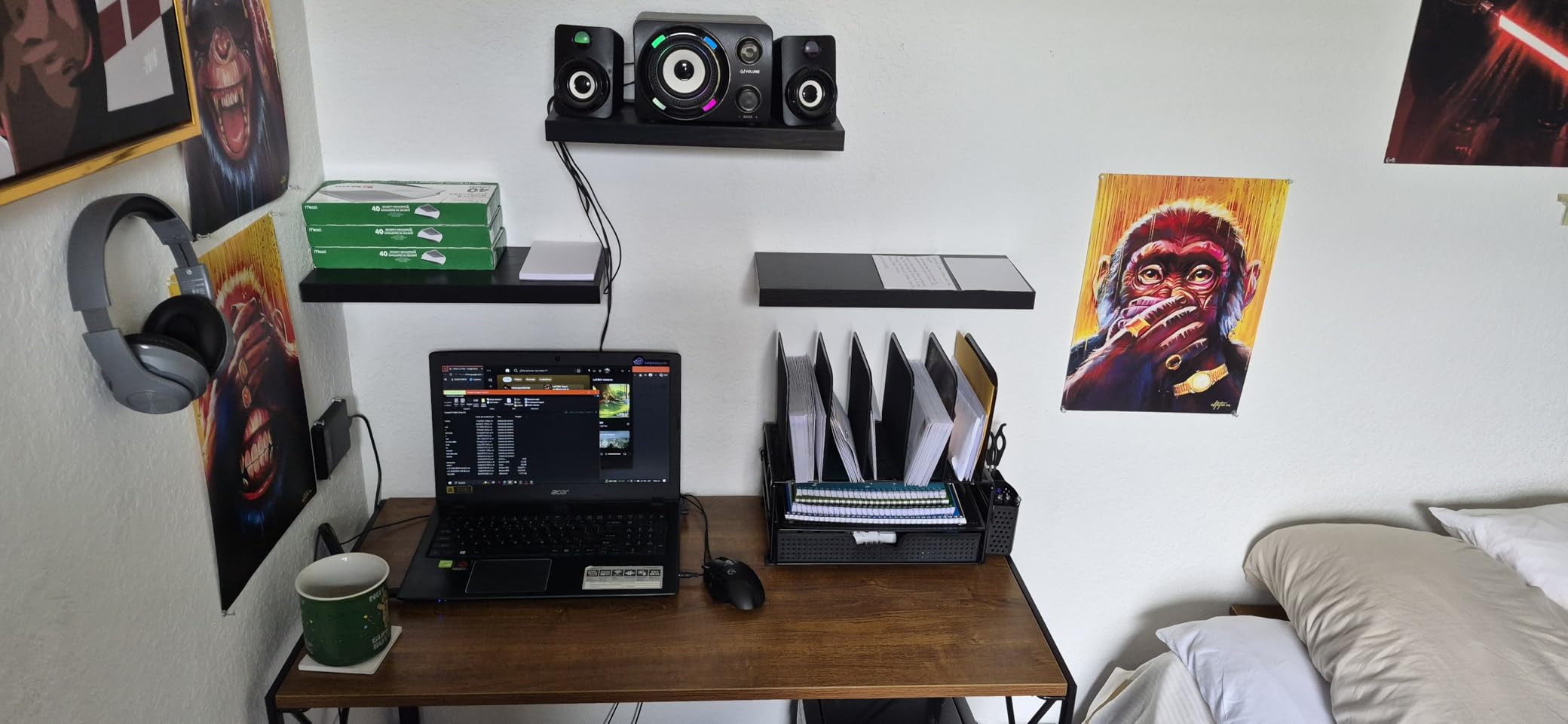 Simple Houseware Desk File Organizer for Office Supplies w/Drawer, Black customer photo 2
