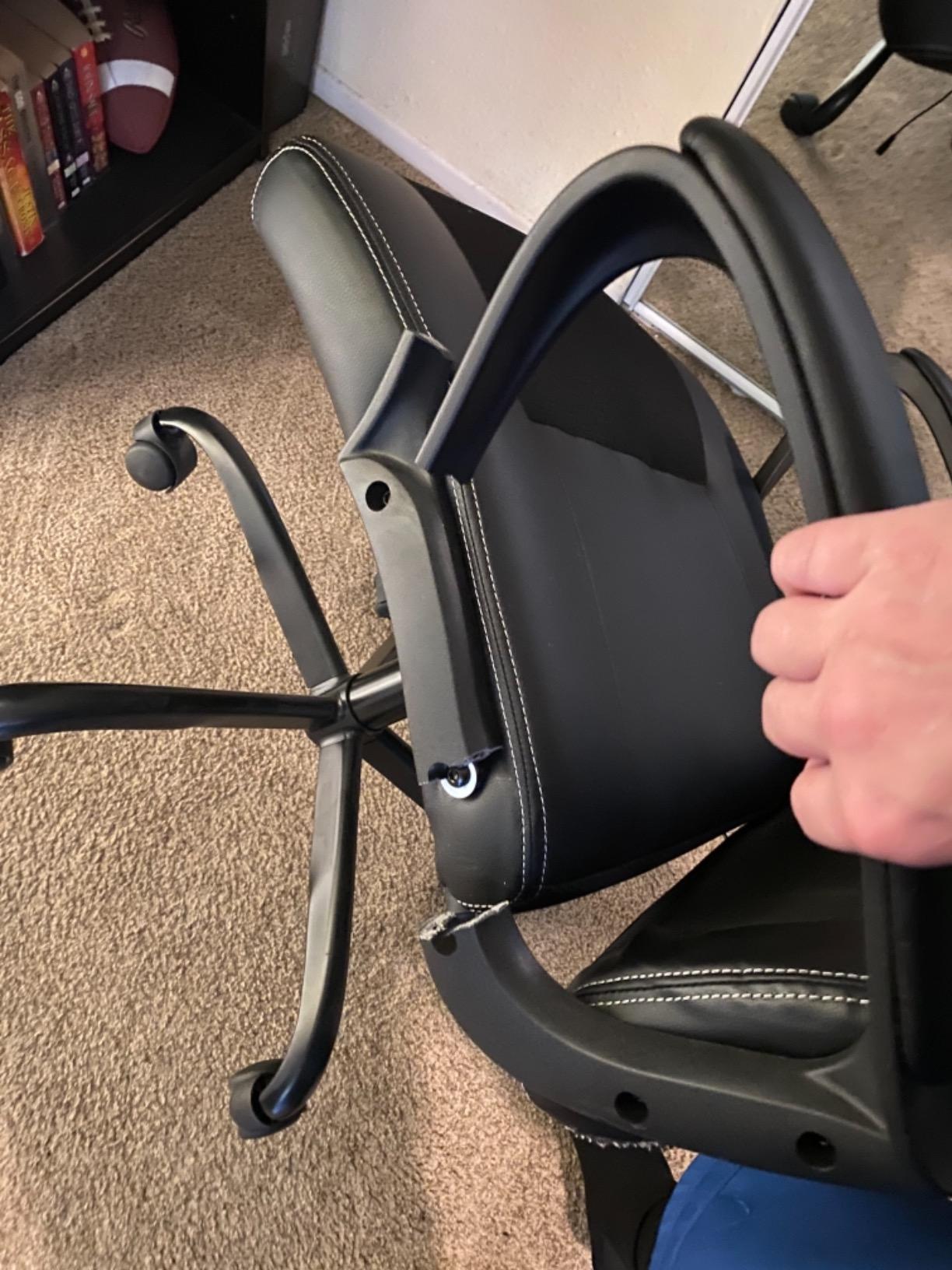 BestOffice Office Chair PC Gaming Chair Cheap Desk Chair Ergonomic PU Leather Executive Computer Chair Lumbar Support for Women, Men (Black) customer photo 1