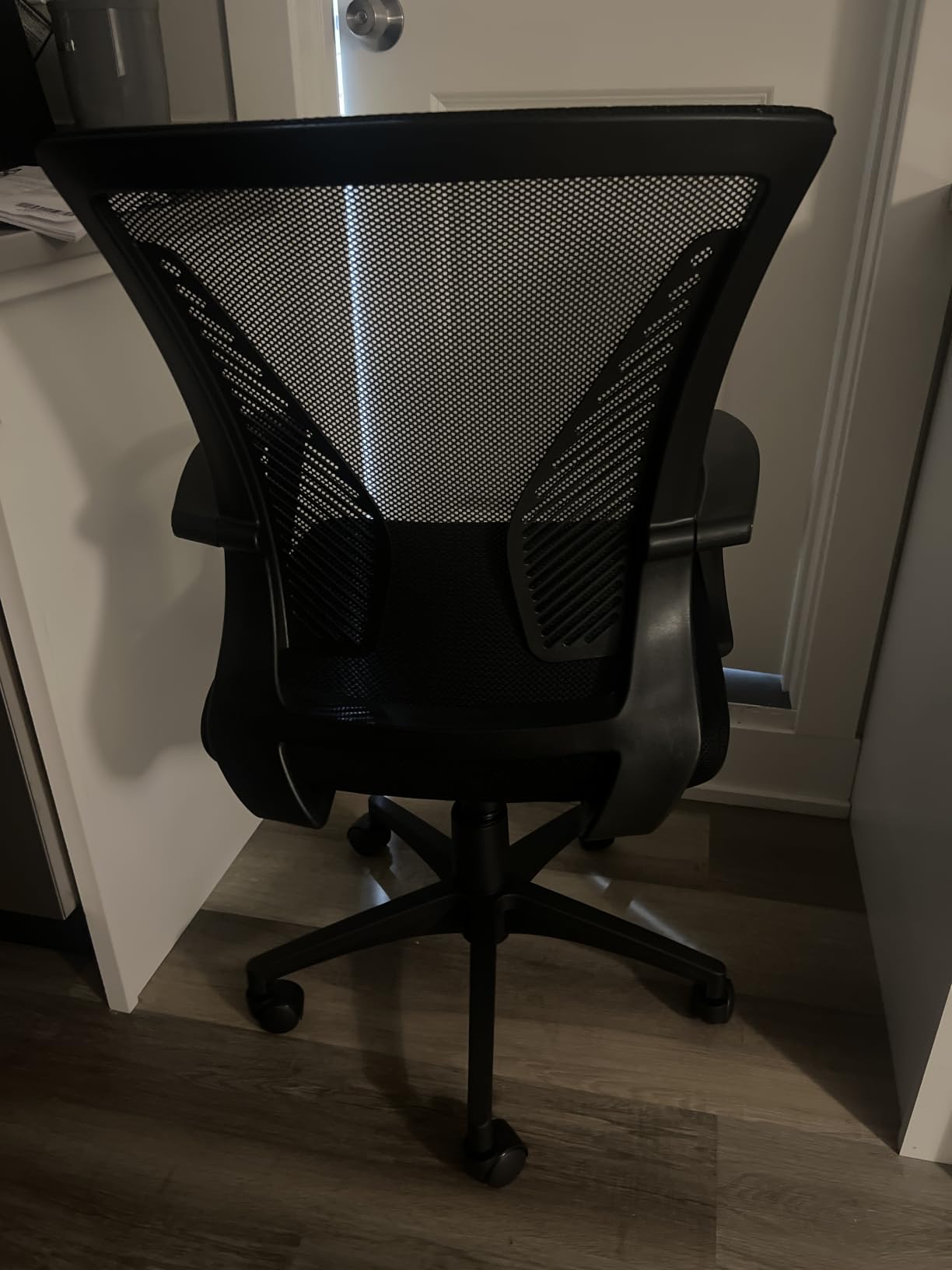 Furmax Office Chair Ergonomic Computer Desk Mesh Chair Mid Back Swivel Lumbar Support with Armrest (Black) customer photo 1