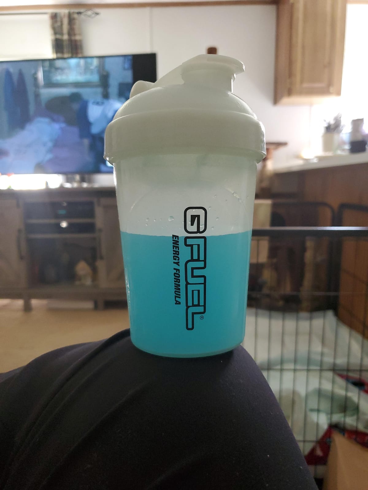G Fuel Chug Rug Energy Drink Powder, Pre Workout Caffeine Mix for Gaming, Sugar Free Focus Amino, Vitamin + Antioxidants, 10.44oz (Sour Blue Raspberry, 40 Servings) customer photo 2