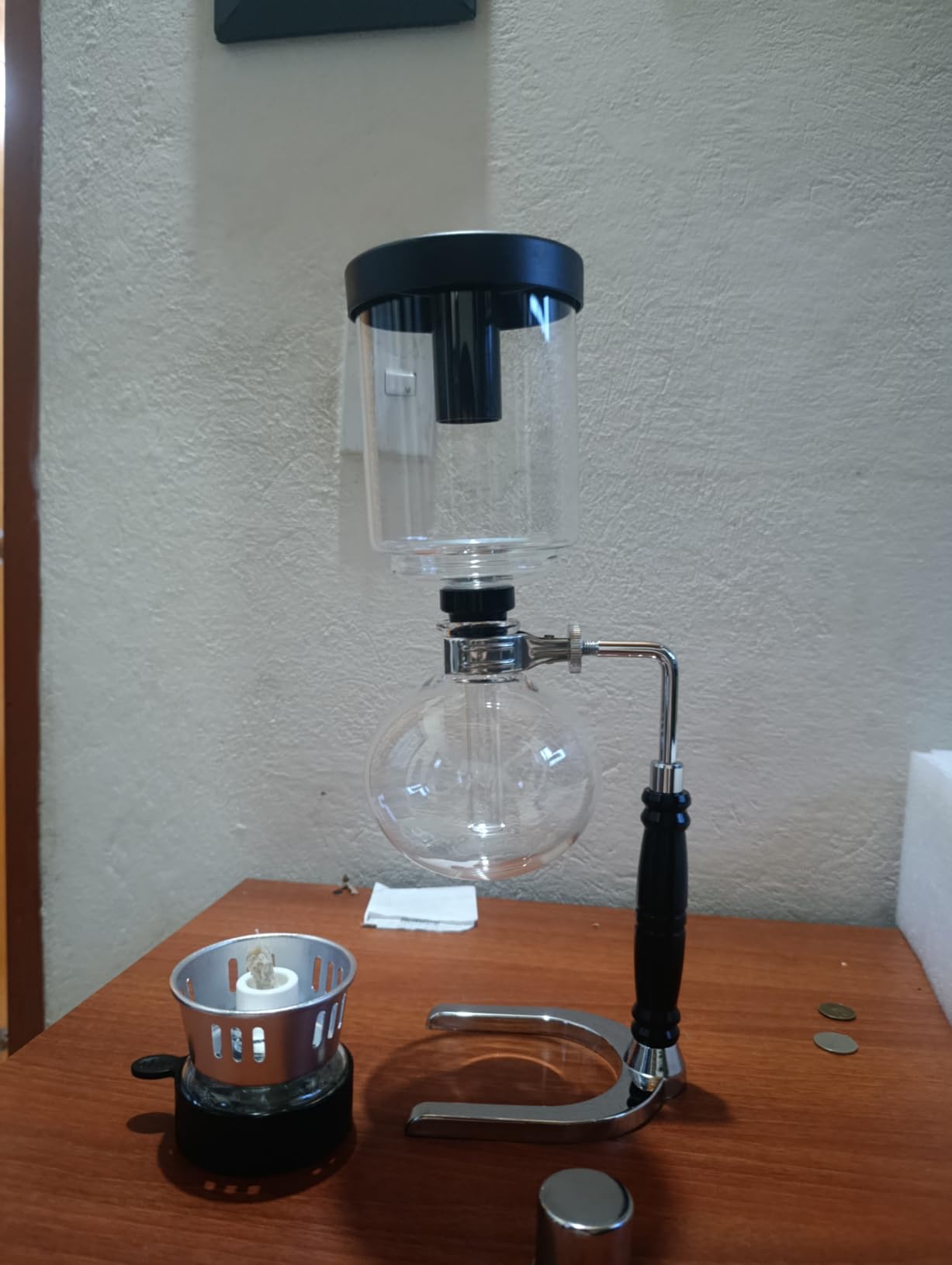 YUCHENGTECH Syphon Coffee Maker Tabletop Glass Siphon Pot Glass Technica Siphon Vacuum Coffee Maker(3 Cups(360ml)) customer photo 1