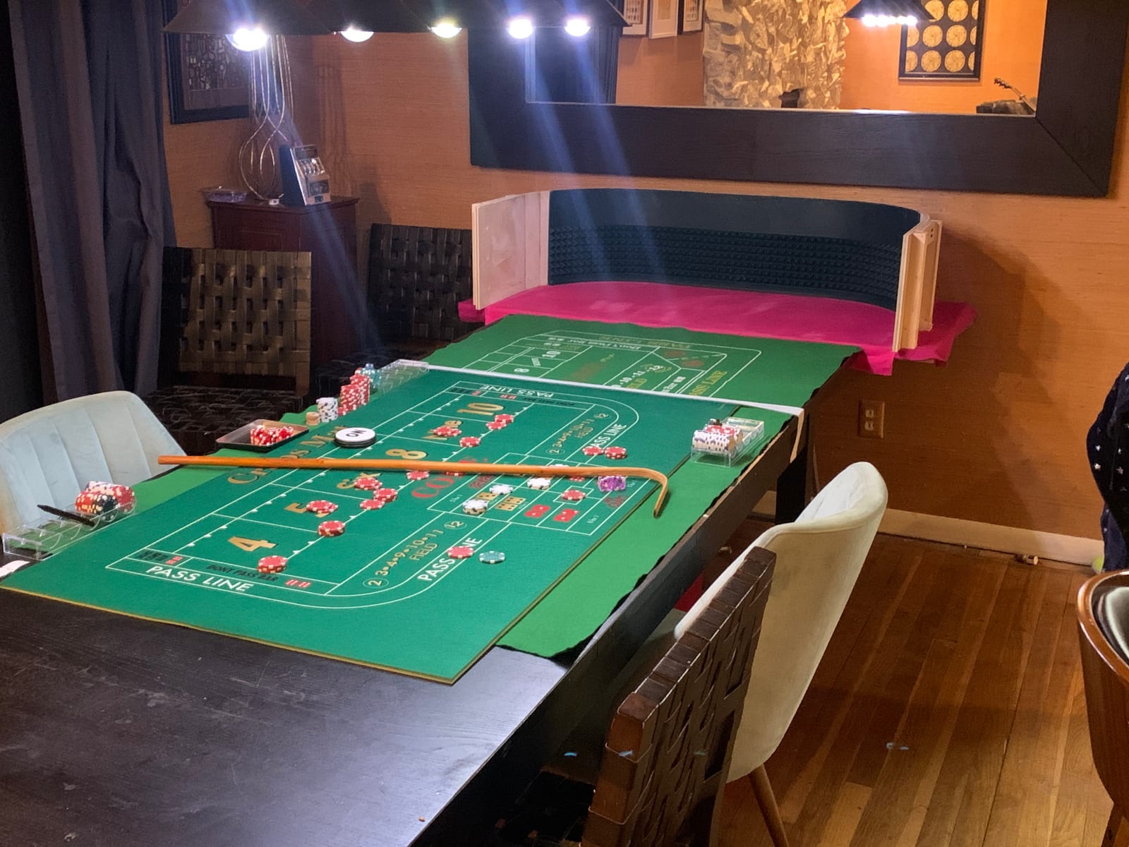 New 3.0 Craps Mat Home Party Game - Featuring Universal Side Bet Options - Lightweight Portable Tabletop Craps Game with Strong Foam Walls customer photo 2