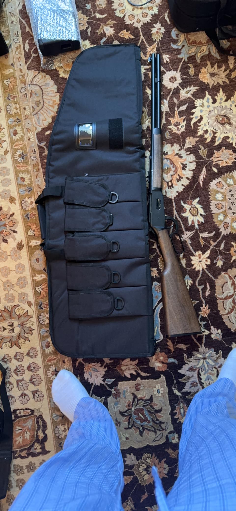 AUMTISC Tactical Soft Gun Case, Rifle Carrying Range Bag with 5 Pouches and Adjustable Shoulder Sling, 38/42 Inch customer photo 2