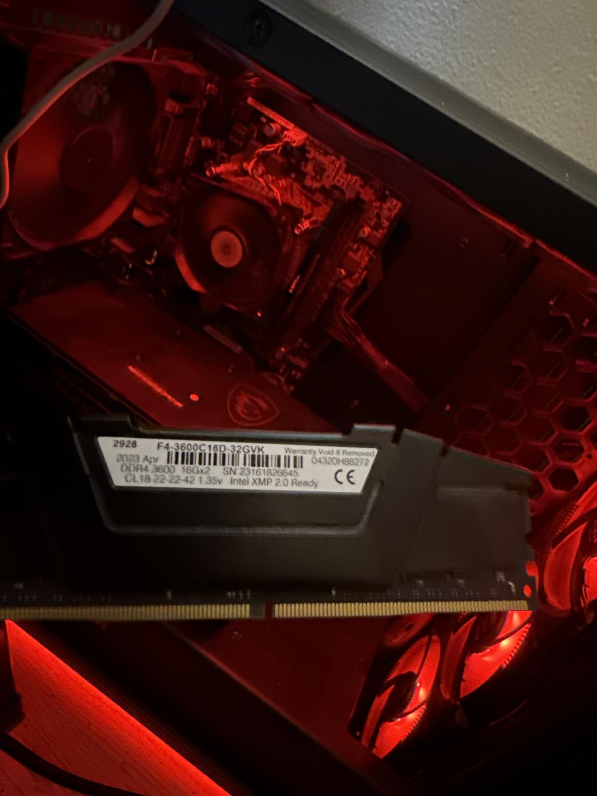 G.SKILL RipjawsV Series DDR4 RAM (XMP) 32GB (2x16GB) Up to 3600MT/s* CL18-22-22-42 1.35V Intel AMD Desktop Computer Memory U-DIMM - Black (F4-3600C18D-32GVK) customer photo 1