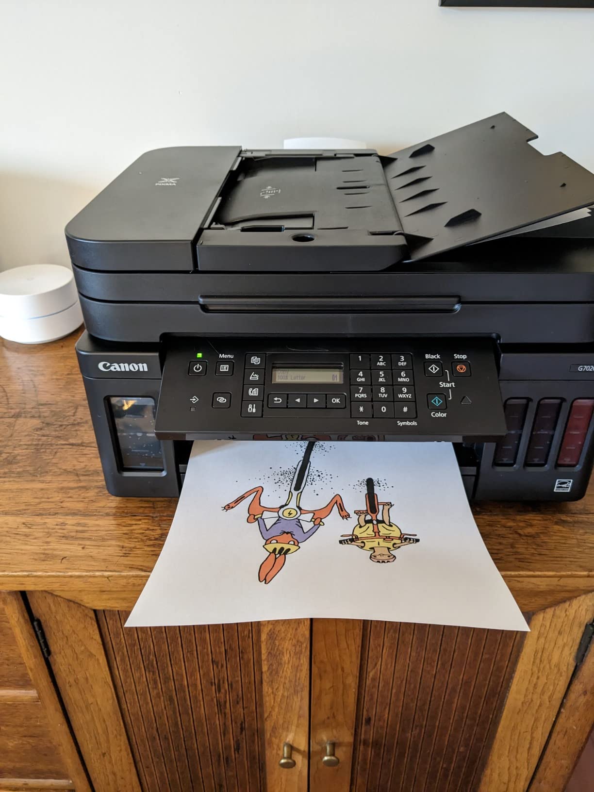 Canon G7020 All-in-One Printer Home Office | Wireless Supertank (Megatank) Printer | Copier | Scan, | Fax and ADF with Mobile Printing, Black, Works with Alexa customer photo 2